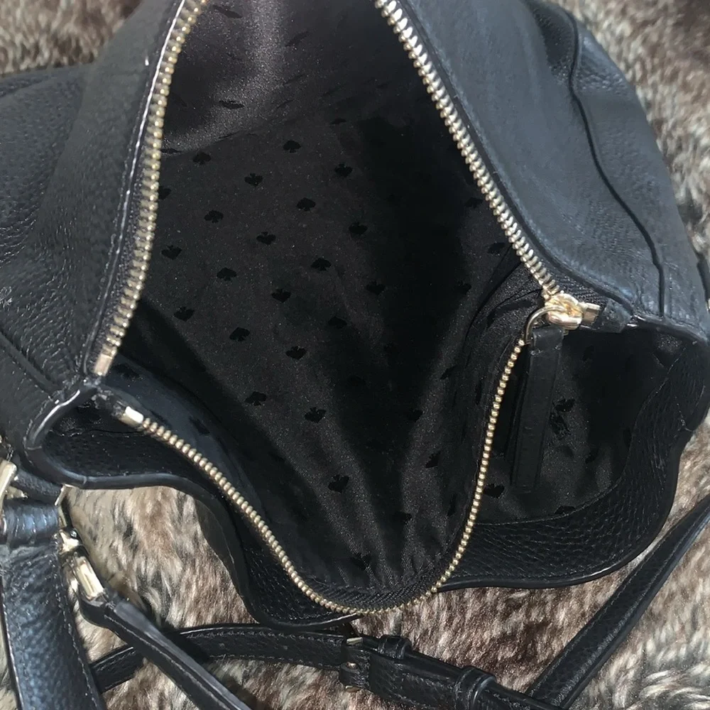 Kate Spade Black Pebbled Leather Shoulder/Crossbody Bag - Picture 9 of 15